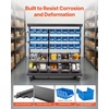 image:imageVEVOR 5Tier Rolling Bin Storage Rack 12 Organizer Bins Bin Rack Storage Steel Wire Shelving System with Wheels Mobile Tool Organizer for Garage Warehouse Office Restaurant Classroom Kitchen5Tier 68 Bins