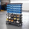 image:imageVEVOR 5Tier Rolling Bin Storage Rack 12 Organizer Bins Bin Rack Storage Steel Wire Shelving System with Wheels Mobile Tool Organizer for Garage Warehouse Office Restaurant Classroom Kitchen7Tier 94 Bins