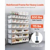 image:imageVEVOR 5Tier Rolling Bin Storage Rack 12 Organizer Bins Bin Rack Storage Steel Wire Shelving System with Wheels Mobile Tool Organizer for Garage Warehouse Office Restaurant Classroom Kitchen7Tier 26 Bins