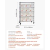 image:imageVEVOR 5Tier Rolling Bin Storage Rack 12 Organizer Bins Bin Rack Storage Steel Wire Shelving System with Wheels Mobile Tool Organizer for Garage Warehouse Office Restaurant Classroom Kitchen5Tier 12 Bins