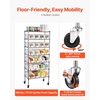 image:imageVEVOR 5Tier Rolling Bin Storage Rack 12 Organizer Bins Bin Rack Storage Steel Wire Shelving System with Wheels Mobile Tool Organizer for Garage Warehouse Office Restaurant Classroom Kitchen7Tier 24 Bins