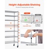image:imageVEVOR 5Tier Rolling Bin Storage Rack 12 Organizer Bins Bin Rack Storage Steel Wire Shelving System with Wheels Mobile Tool Organizer for Garage Warehouse Office Restaurant Classroom Kitchen7Tier 26 Bins