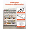 image:imageVEVOR 5Tier Rolling Bin Storage Rack 12 Organizer Bins Bin Rack Storage Steel Wire Shelving System with Wheels Mobile Tool Organizer for Garage Warehouse Office Restaurant Classroom Kitchen7Tier 26 Bins