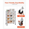 image:imageVEVOR 5Tier Rolling Bin Storage Rack 12 Organizer Bins Bin Rack Storage Steel Wire Shelving System with Wheels Mobile Tool Organizer for Garage Warehouse Office Restaurant Classroom Kitchen5Tier 12 Bins