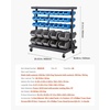 image:imageVEVOR 5Tier Rolling Bin Storage Rack 12 Organizer Bins Bin Rack Storage Steel Wire Shelving System with Wheels Mobile Tool Organizer for Garage Warehouse Office Restaurant Classroom Kitchen5Tier 68 Bins