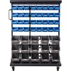 image:imageVEVOR 5Tier Rolling Bin Storage Rack 12 Organizer Bins Bin Rack Storage Steel Wire Shelving System with Wheels Mobile Tool Organizer for Garage Warehouse Office Restaurant Classroom Kitchen7Tier 94 Bins
