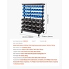 image:imageVEVOR 5Tier Rolling Bin Storage Rack 12 Organizer Bins Bin Rack Storage Steel Wire Shelving System with Wheels Mobile Tool Organizer for Garage Warehouse Office Restaurant Classroom Kitchen7Tier 94 Bins
