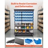 image:imageVEVOR 5Tier Rolling Bin Storage Rack 12 Organizer Bins Bin Rack Storage Steel Wire Shelving System with Wheels Mobile Tool Organizer for Garage Warehouse Office Restaurant Classroom Kitchen7Tier 94 Bins