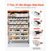 image:imageVEVOR 5Tier Rolling Bin Storage Rack 12 Organizer Bins Bin Rack Storage Steel Wire Shelving System with Wheels Mobile Tool Organizer for Garage Warehouse Office Restaurant Classroom Kitchen7Tier 26 Bins