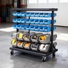 image:imageVEVOR 5Tier Rolling Bin Storage Rack 12 Organizer Bins Bin Rack Storage Steel Wire Shelving System with Wheels Mobile Tool Organizer for Garage Warehouse Office Restaurant Classroom Kitchen5Tier 68 Bins
