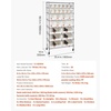 image:imageVEVOR 5Tier Rolling Bin Storage Rack 16 Organizer Bins Bin Rack Storage Steel Wire Shelving System with Wheels Mobile Tool Organizer for Garage Warehouse Office Restaurant Classroom Kitchen8Tier 26 Bins