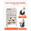 image:imageVEVOR 5Tier Rolling Bin Storage Rack 16 Organizer Bins Bin Rack Storage Steel Wire Shelving System with Wheels Mobile Tool Organizer for Garage Warehouse Office Restaurant Classroom Kitchen7Tier 22 Bins