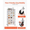 image:imageVEVOR 5Tier Rolling Bin Storage Rack 16 Organizer Bins Bin Rack Storage Steel Wire Shelving System with Wheels Mobile Tool Organizer for Garage Warehouse Office Restaurant Classroom Kitchen7Tier 18 Bins