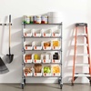 image:imageVEVOR 5Tier Rolling Bin Storage Rack 16 Organizer Bins Bin Rack Storage Steel Wire Shelving System with Wheels Mobile Tool Organizer for Garage Warehouse Office Restaurant Classroom Kitchen5Tier 16 Bins