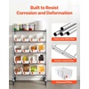 image:imageVEVOR 5Tier Rolling Bin Storage Rack 16 Organizer Bins Bin Rack Storage Steel Wire Shelving System with Wheels Mobile Tool Organizer for Garage Warehouse Office Restaurant Classroom Kitchen5Tier 16 Bins
