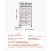image:imageVEVOR 5Tier Rolling Bin Storage Rack 16 Organizer Bins Bin Rack Storage Steel Wire Shelving System with Wheels Mobile Tool Organizer for Garage Warehouse Office Restaurant Classroom Kitchen7Tier 18 Bins