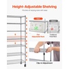 image:imageVEVOR 5Tier Rolling Bin Storage Rack 16 Organizer Bins Bin Rack Storage Steel Wire Shelving System with Wheels Mobile Tool Organizer for Garage Warehouse Office Restaurant Classroom Kitchen7Tier 18 Bins
