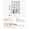 image:imageVEVOR 5Tier Rolling Bin Storage Rack 16 Organizer Bins Bin Rack Storage Steel Wire Shelving System with Wheels Mobile Tool Organizer for Garage Warehouse Office Restaurant Classroom Kitchen7Tier 22 Bins