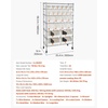 image:imageVEVOR 5Tier Rolling Bin Storage Rack 16 Organizer Bins Bin Rack Storage Steel Wire Shelving System with Wheels Mobile Tool Organizer for Garage Warehouse Office Restaurant Classroom Kitchen7Tier 24 Bins