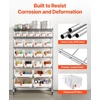 image:imageVEVOR 5Tier Rolling Bin Storage Rack 16 Organizer Bins Bin Rack Storage Steel Wire Shelving System with Wheels Mobile Tool Organizer for Garage Warehouse Office Restaurant Classroom Kitchen7Tier 22 Bins