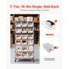 image:imageVEVOR 5Tier Rolling Bin Storage Rack 16 Organizer Bins Bin Rack Storage Steel Wire Shelving System with Wheels Mobile Tool Organizer for Garage Warehouse Office Restaurant Classroom Kitchen7Tier 18 Bins