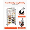 image:imageVEVOR 5Tier Rolling Bin Storage Rack 16 Organizer Bins Bin Rack Storage Steel Wire Shelving System with Wheels Mobile Tool Organizer for Garage Warehouse Office Restaurant Classroom Kitchen8Tier 26 Bins