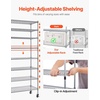 image:imageVEVOR 5Tier Rolling Bin Storage Rack 16 Organizer Bins Bin Rack Storage Steel Wire Shelving System with Wheels Mobile Tool Organizer for Garage Warehouse Office Restaurant Classroom Kitchen8Tier 26 Bins