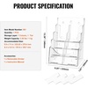 image:imageVEVOR Acrylic Brochure Holder 85 x 11 inch 4Tier Clear Acrylic Literature Display Stand Plastic Literature Organizer Flyer Stand amp Removable Divider for Office Exhibition Countertop or Wall Mount925 x 787 x 1339 in