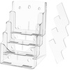 image:imageVEVOR Acrylic Brochure Holder 85 x 11 inch 4Tier Clear Acrylic Literature Display Stand Plastic Literature Organizer Flyer Stand amp Removable Divider for Office Exhibition Countertop or Wall Mount925 x 787 x 1339 in