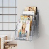 image:imageVEVOR Acrylic Brochure Holder 85 x 11 inch 4Tier Clear Acrylic Literature Display Stand Plastic Literature Organizer Flyer Stand amp Removable Divider for Office Exhibition Countertop or Wall Mount925 x 787 x 1339 in