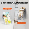 image:imageVEVOR Acrylic Brochure Holder 85 x 11 inch 4Tier Clear Acrylic Literature Display Stand Plastic Literature Organizer Flyer Stand amp Removable Divider for Office Exhibition Countertop or Wall Mount925 x 787 x 1339 in