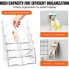 image:imageVEVOR Acrylic Brochure Holder 85 x 11 inch 4Tier Clear Acrylic Literature Display Stand Plastic Literature Organizer Flyer Stand amp Removable Divider for Office Exhibition Countertop or Wall Mount925 x 787 x 1339 in