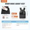 image:imageVEVOR Adjustable Weighted Vest 1120lb2032lbs35lbs40lbs Weight Vest with 6 Ironsand Weights and Reflective Stripe Workout Equipment for Strength Training Running Jogging40 lbs