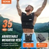 image:imageVEVOR Adjustable Weighted Vest 1120lb2032lbs35lbs40lbs Weight Vest with 6 Ironsand Weights and Reflective Stripe Workout Equipment for Strength Training Running Jogging35 lbs