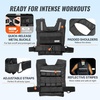 image:imageVEVOR Adjustable Weighted Vest 1120lb2032lbs35lbs40lbs Weight Vest with 6 Ironsand Weights and Reflective Stripe Workout Equipment for Strength Training Running Jogging35 lbs