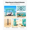 image:imageVEVOR Beach Cabana 6 x 6 ft Beach Canopy with Side Wall UPF 50 Protection Easy Setup Cabana Tent with Sand Pockets Large Portable Shade Sun Shelter Outdoor Umbrella for Whole Family amp FriendsLight Green Pattern