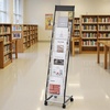 image:imageVEVOR Brochure Display Rack 4Tier Magazine Literature Display Stand with Wheels Movable Floor Standing Magazine Rack Heavy Duty Newspaper Catalog Holders for Shop Exhibitions Office Craft Fairs6Tier 128 W