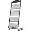 image:imageVEVOR Brochure Display Rack 4Tier Magazine Literature Display Stand with Wheels Movable Floor Standing Magazine Rack Heavy Duty Newspaper Catalog Holders for Shop Exhibitions Office Craft Fairs4Tier 254 W