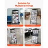 image:imageVEVOR Brochure Display Rack 4Tier Magazine Literature Display Stand with Wheels Movable Floor Standing Magazine Rack Heavy Duty Newspaper Catalog Holders for Shop Exhibitions Office Craft Fairs4Tier 254 W