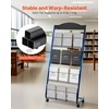 image:imageVEVOR Brochure Display Rack 4Tier Magazine Literature Display Stand with Wheels Movable Floor Standing Magazine Rack Heavy Duty Newspaper Catalog Holders for Shop Exhibitions Office Craft Fairs4Tier 254 W