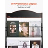image:imageVEVOR Brochure Display Rack 4Tier Magazine Literature Display Stand with Wheels Movable Floor Standing Magazine Rack Heavy Duty Newspaper Catalog Holders for Shop Exhibitions Office Craft Fairs4Tier 254 W