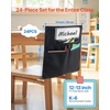 image:imageVEVOR Chair Pockets for Classroom 24 Pack 14 x 15 Inches Chairback Buddy Pocket with Name Tag Back of Chair Organizer for Kids in Classroom Kindergarten School and Home BlackBlack 24 Pack