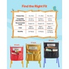 image:imageVEVOR Chair Pockets for Classroom 24 Pack 14 x 15 Inches Chairback Buddy Pocket with Name Tag Back of Chair Organizer for Kids in Classroom Kindergarten School and Home BlackBlack 24 Pack