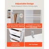 image:imageVEVOR Closet System with 3 Drawers Adjustable Height Wooden Closet Organizers Modern Walkin Wardrobe Organization with 3 Retractable Clothes Hanger Rods Freestanding Garment Rack Storage WhiteWhite