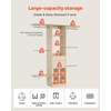 image:imageVEVOR Closet System with 3 Drawers Adjustable Height Wooden Closet Organizers Modern Walkin Wardrobe Organization with 3 Retractable Clothes Hanger Rods Freestanding Garment Rack Storage WhiteOak
