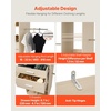 image:imageVEVOR Closet System with 3 Drawers Adjustable Height Wooden Closet Organizers Modern Walkin Wardrobe Organization with 3 Retractable Clothes Hanger Rods Freestanding Garment Rack Storage WhiteOak
