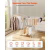 image:imageVEVOR Clothes Drying Rack 2Tier Foldable Laundry Dryer Rack with Sock Clips amp 31 Dry Rods Metal Height Adjustable Drying Racks for Outdoor amp Indoor FreeStanding amp SpaceSaving Hanger White545D x 236W x 394H