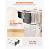 image:imageVEVOR Clothes Drying Rack 2Tier Foldable Laundry Dryer Rack with Sock Clips amp 31 Dry Rods Metal Height Adjustable Drying Racks for Outdoor amp Indoor FreeStanding amp SpaceSaving Hanger White59D x 236W x 417H