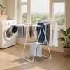 image:imageVEVOR Clothes Drying Rack 2Tier Foldable Laundry Dryer Rack with Sock Clips amp 31 Dry Rods Metal Height Adjustable Drying Racks for Outdoor amp Indoor FreeStanding amp SpaceSaving Hanger White545D x 236W x 394H