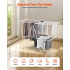 image:imageVEVOR Clothes Drying Rack 2Tier Foldable Laundry Dryer Rack with Sock Clips amp 31 Dry Rods Metal Height Adjustable Drying Racks for Outdoor amp Indoor FreeStanding amp SpaceSaving Hanger White59D x 236W x 417H